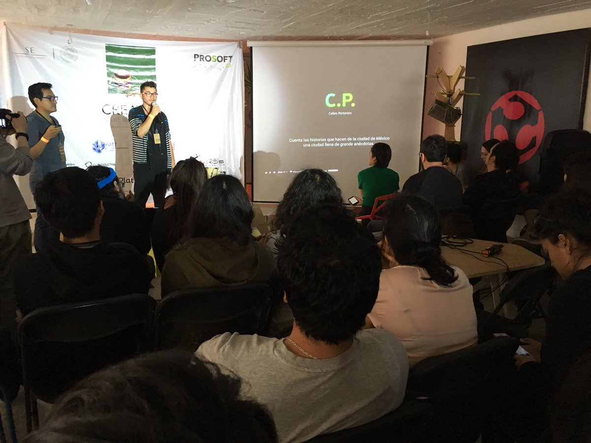 steedMx's tweet photo. Calles parlantes presentando su propuesta de gañiría de audio en el #NIMCreaton #Steed #FabLab https://t.co/7SRGL2TW8o