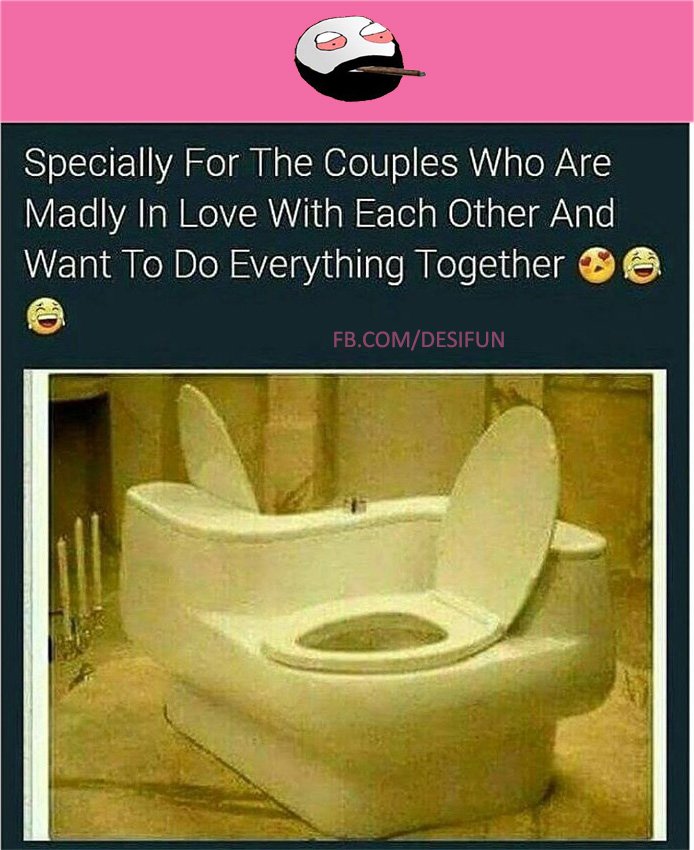 Toilet seat for the couples who are madly in love