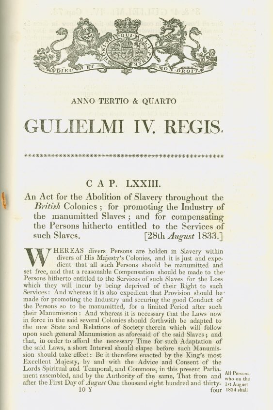 Image result for Royal Assent on August 28, 1833 abolishing slavery