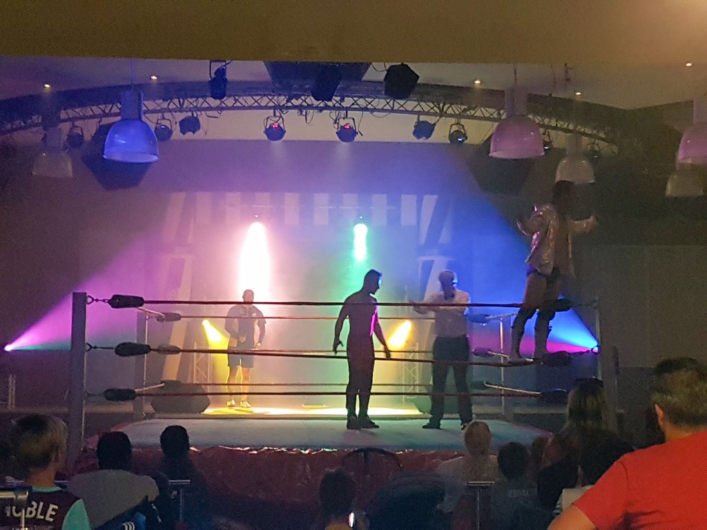 DebraLeaver's tweet photo. @FunStarsGoLive @haven so today was the last wrestling of the summer #Rockley https://t.co/qTYwtSlXtS