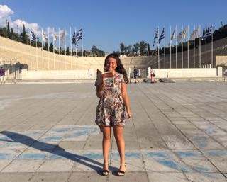 NHSHSLibrary's tweet image. Congrats, Chloe Miller! She #GotCaughtReading in Athens, Greece &amp;amp; won $25 Amazon Gift Card! smore.com/nxtsk