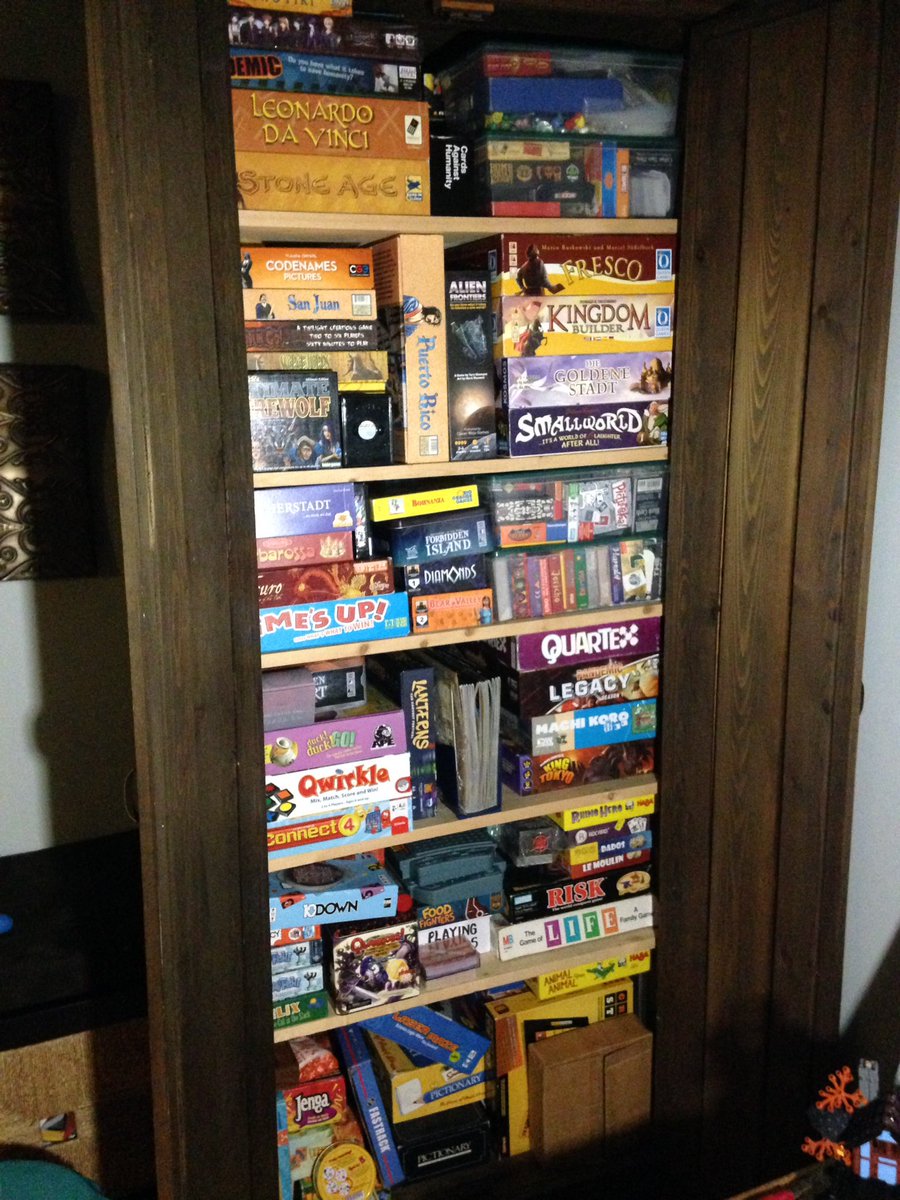timwkbrown's tweet photo. No matter how many times I go through and clean out my game cupboard, it always feels good when I'm done #2dayswork https://t.co/y3h1yhBSDL