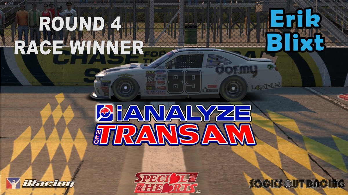 SocksOutRacing's tweet photo. @erik_blixt brings in his first @iAnalyzeRacing #NeoTransAm victory today at NHMS. https://t.co/PSyYBsuaAV
