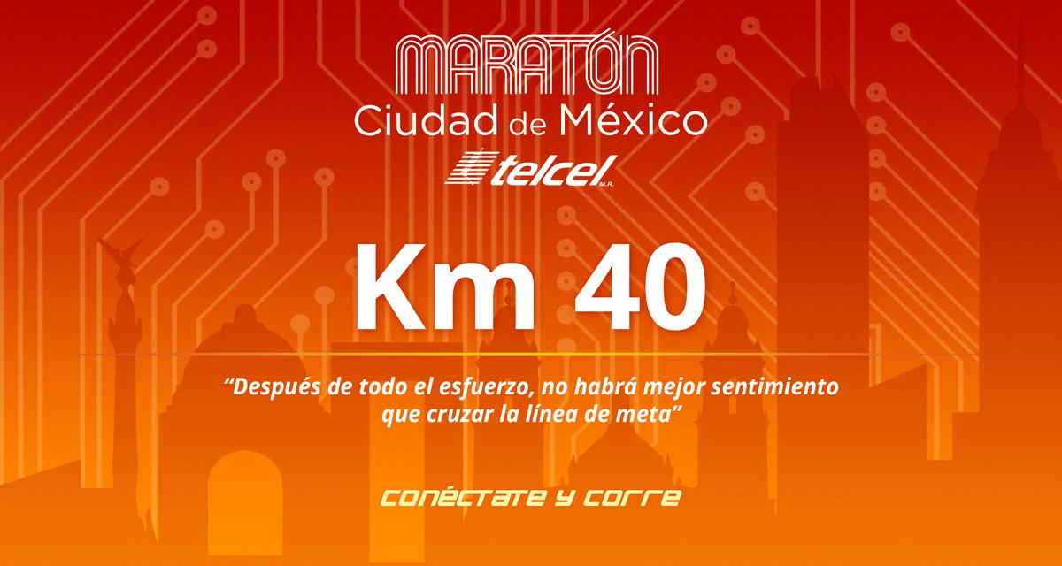 km 40:
⏰ 13:17:00.203
👟 8.3 min/km
#MaratonCDMXTelcel