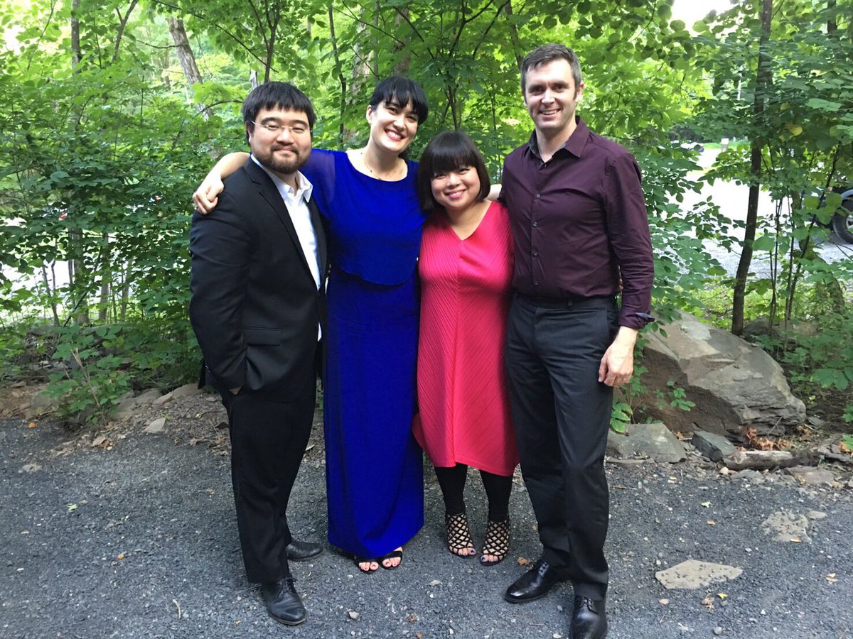 ensoquartet's tweet photo. Woop! Post first concert with Yura @MaverickConcert https://t.co/sNLIuGRm7s