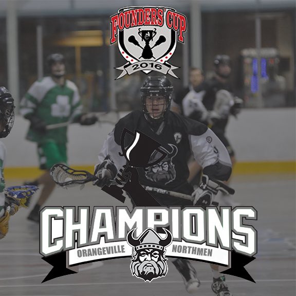 OntarioLacrosse's tweet photo. Congratulations to the 2016 @LacrosseCanada Founders 🏆 Champions: @JrBNorthmen! https://t.co/sxwTuZVdhJ