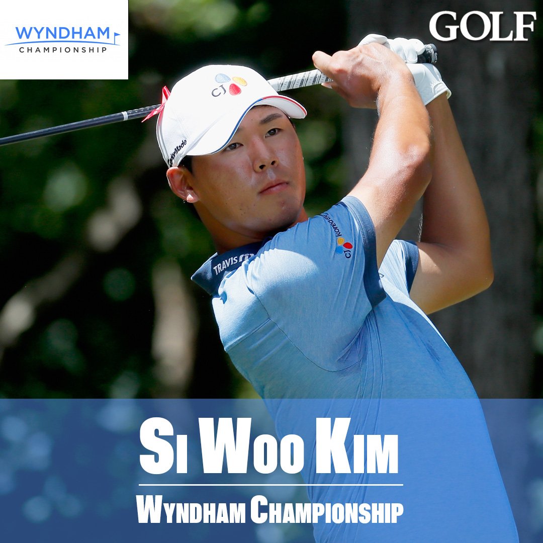 GOLF_com's tweet photo. 21-year-old Si Woo Kim (-21) wins the #WyndhamChamp for his first PGA Tour victory! https://t.co/PpEqKnnnxH