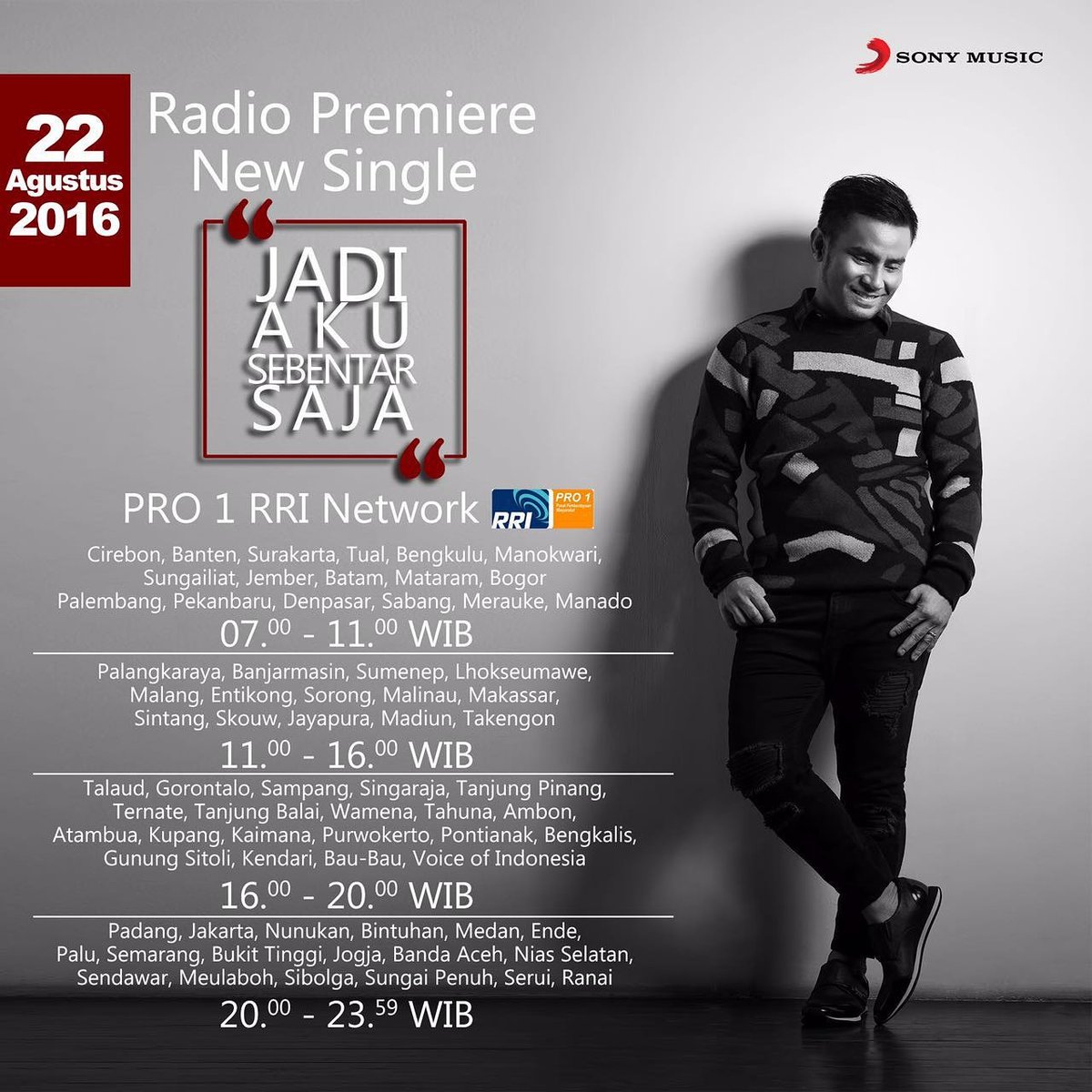 SonyMusicID's tweet photo. #SonyBuzz Single terbaru @Judikajude premiere di #Pro1network se-Indonesia mulai pukul 07.00
#JudikaJASS https://t.co/63Br0tczSG