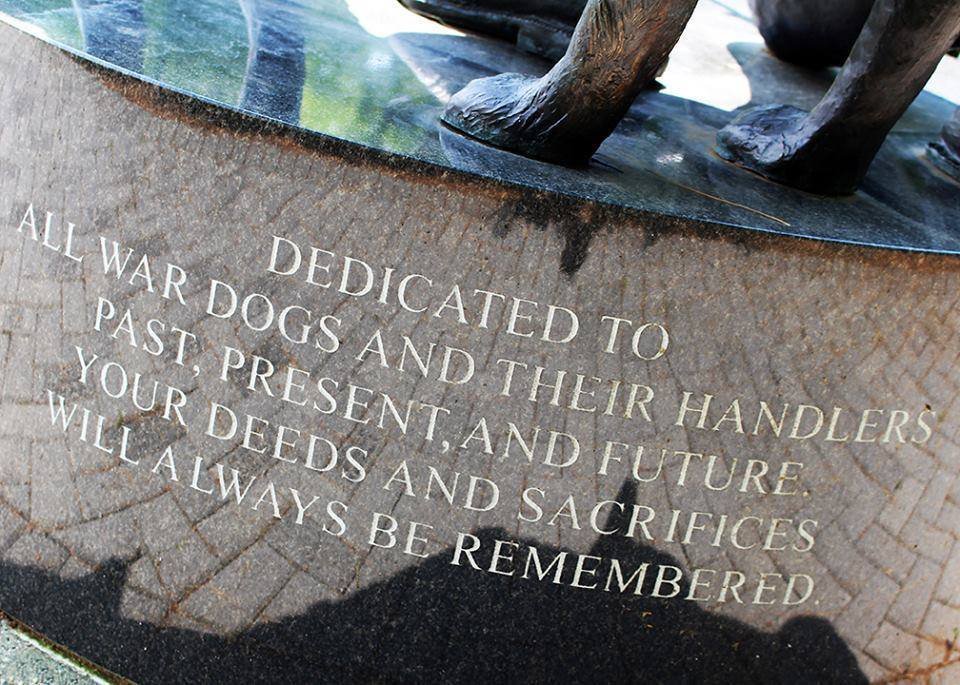 NJVVMF's tweet image. The US War Dogs Memorial at the NJVVMF honors our nation’s war dogs and their handlers – past, present, and future.