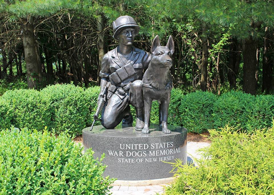 NJVVMF's tweet image. The US War Dogs Memorial at the NJVVMF honors our nation’s war dogs and their handlers – past, present, and future.
