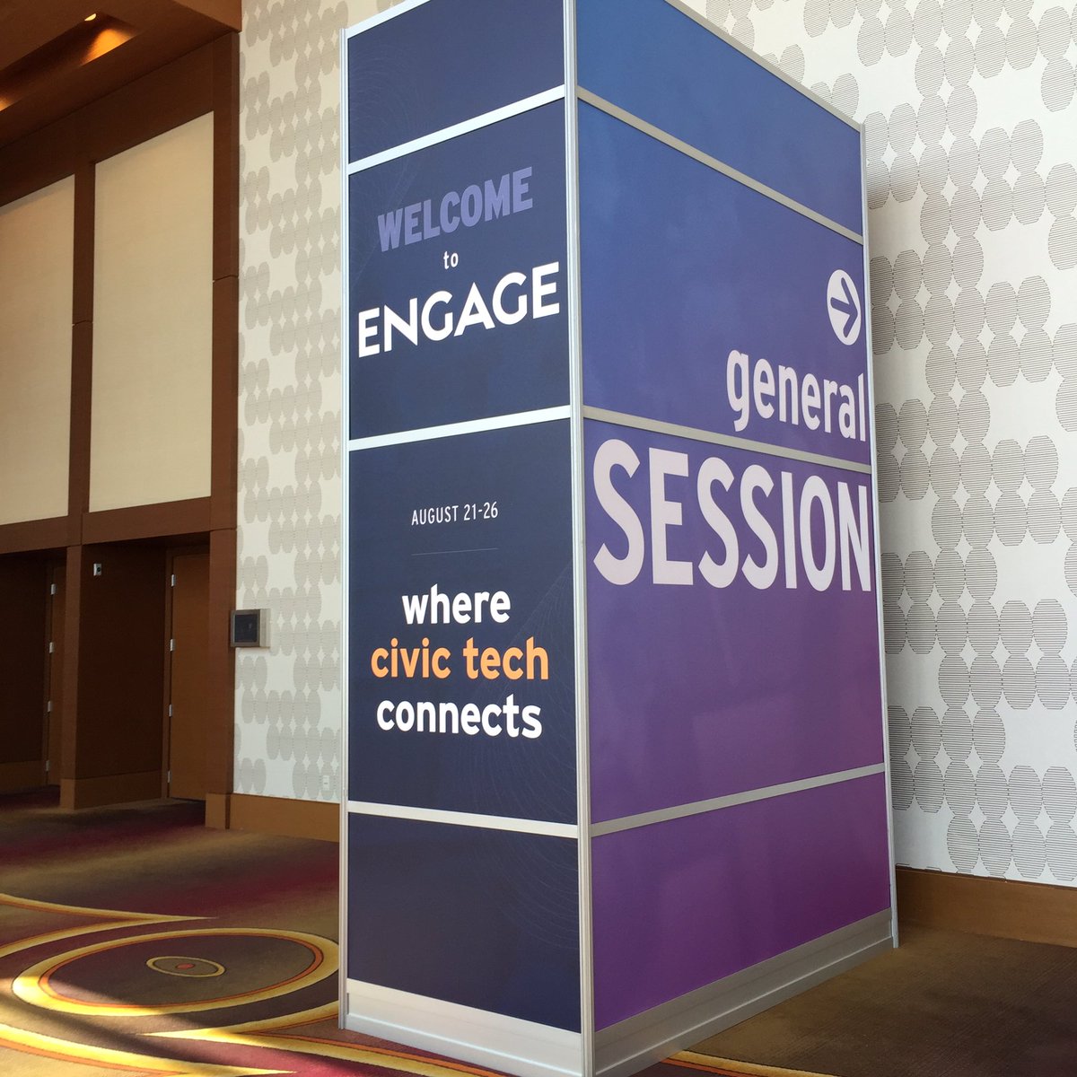 PerriWeLo's tweet photo. Trying to catch a sneak peek of what's in store for tomorrow's keynote at #AccelaEngage https://t.co/3FqAZf8LNU
