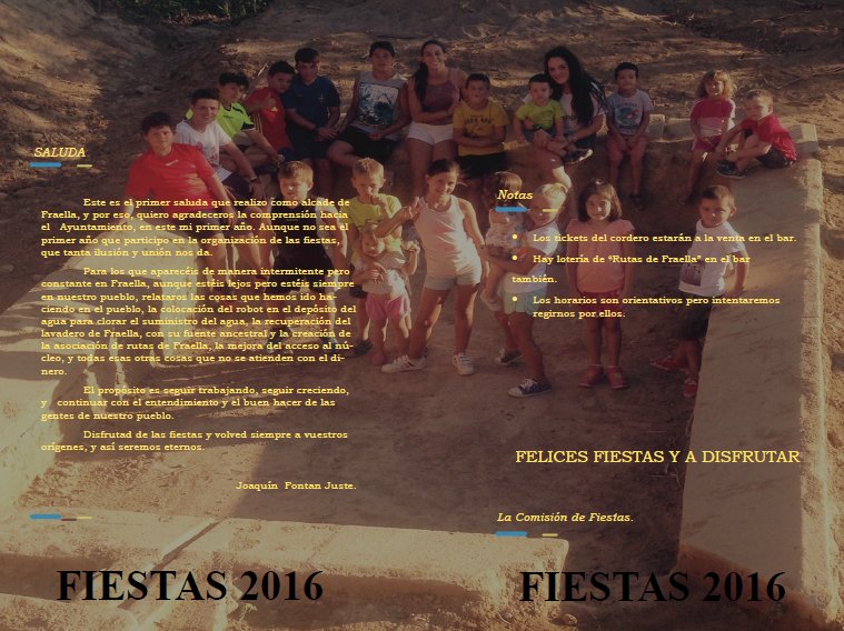AytoGranius's tweet photo. Fiestas de #Fraella 2k16 https://t.co/ZC5S6ycoAH