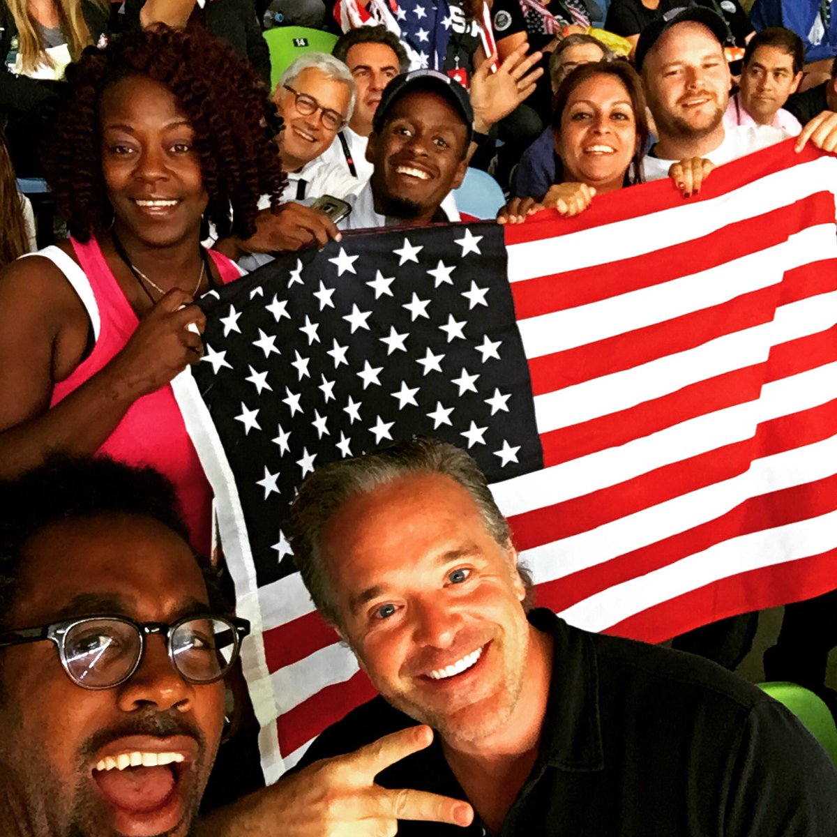 DhaniJones's tweet photo. Cheering on @TeamUSA @usabasketball @NBCOlympics #Rio2016 #LetsGo @DutchMandel #justforyou https://t.co/vlE0tDiKQM