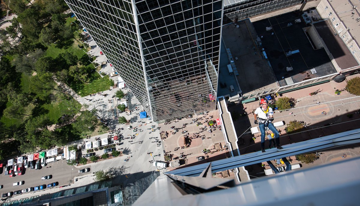DavidLoblaw's tweet photo. So much fun rappelling down Hill Tower II yesterday.
#DropZoneYQR #DropZoneSK #CampEasterSeals #EasterSeals #yqr https://t.co/98Mm6JWsHz
