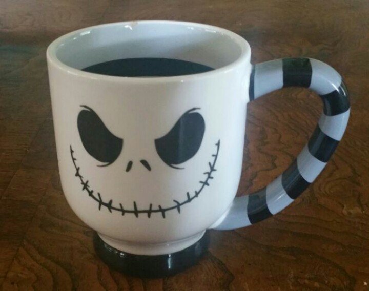 ActualSlack's tweet image. Disney Parks exclusive Jack Skellington mega mug. (Soda can for size reference) #YardSalePorn #MightKeepIt