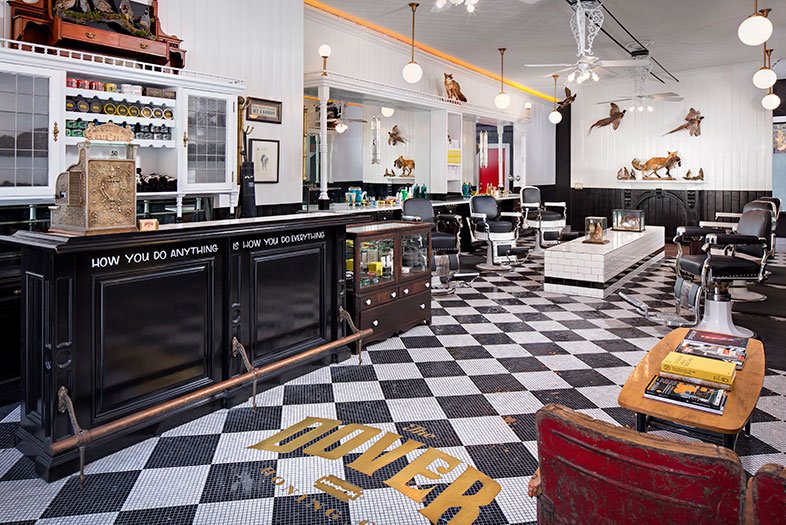 SanDiegoMag's tweet photo. It’s all about the old-school barbershop vibe at space by CH Projects. More #BestOfSD picks: https://t.co/lWr9tzwOlc https://t.co/DSLE7Aua4C
