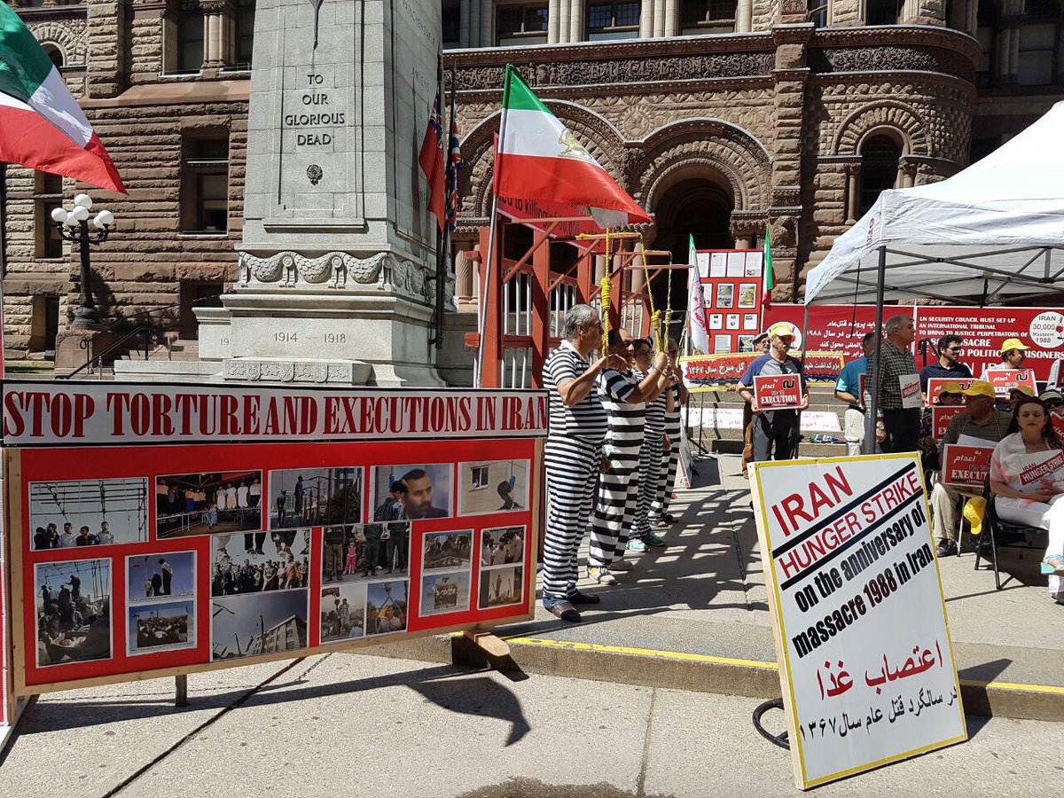 4FreedominIran's tweet photo. In memory of #1988massacre Iranian in #Canada demand to stop #execution in #Iran #UN #CNN #AFP #News #AmnestyIran https://t.co/xPrBZ505zR