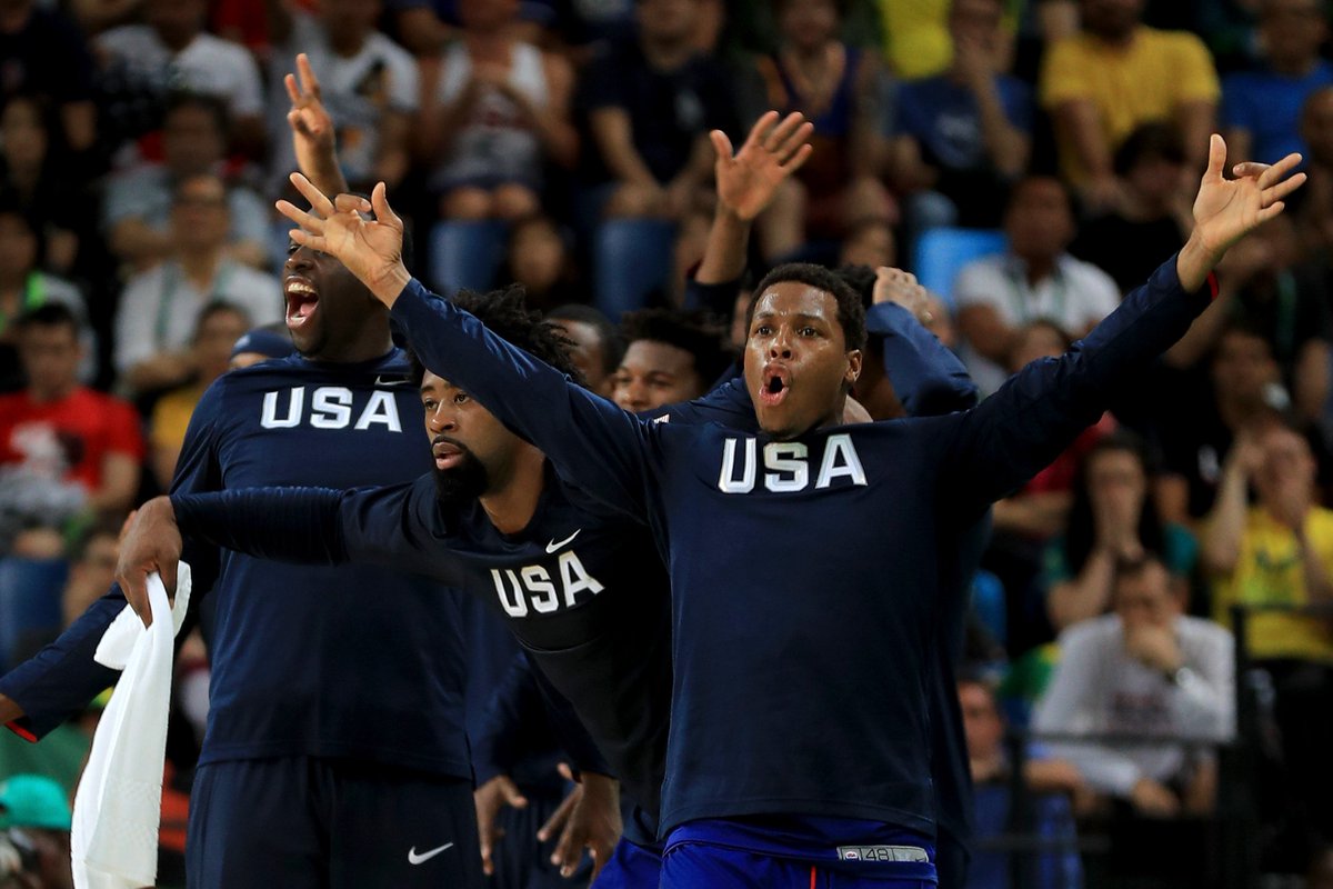 espn's tweet photo. It’s a three-peat!

Team USA routs Serbia 96-66 to win its third-straight and 15th basketball gold medal. https://t.co/snNsunVbju