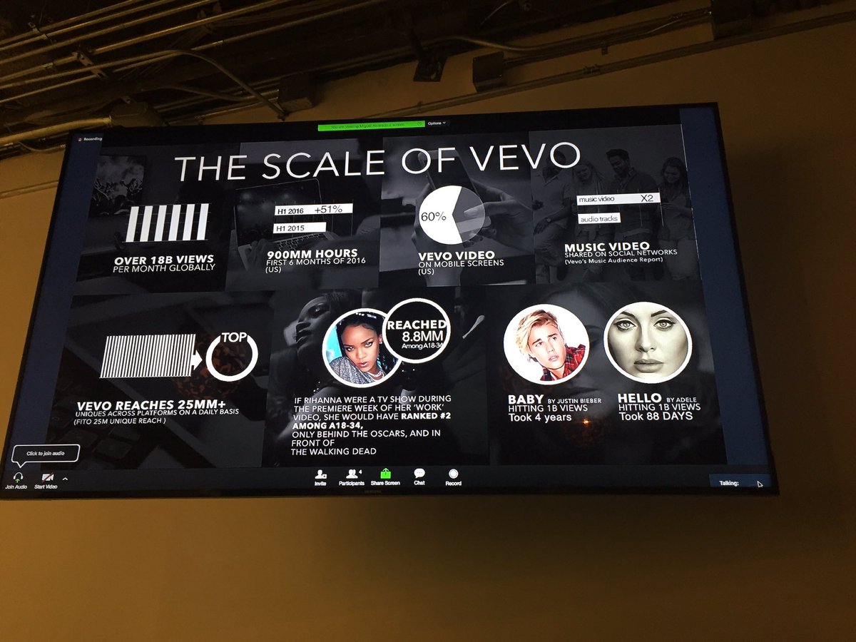 techxpedition's tweet photo. Building #VEVO's data platform, features and artist graph! By @jrecursive | #ML #datavis #prodmgmt https://t.co/hC6xMDn7TR