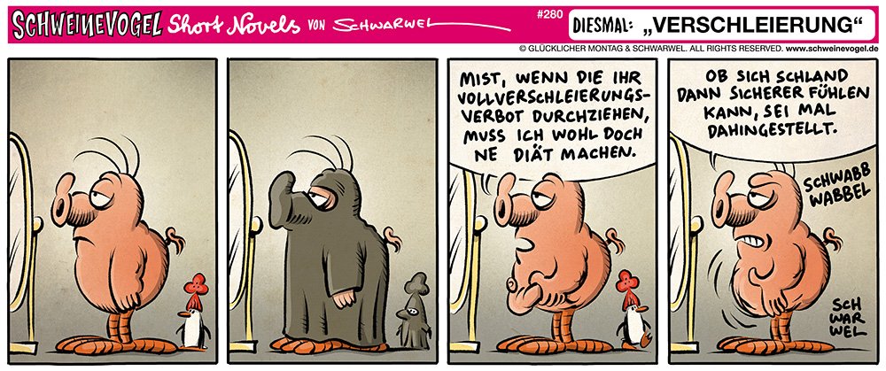 Verschleierung
#schwarwel #schweinevogel #pinkel #verschleierung #vollverschleierung #burka #Burkaverbot