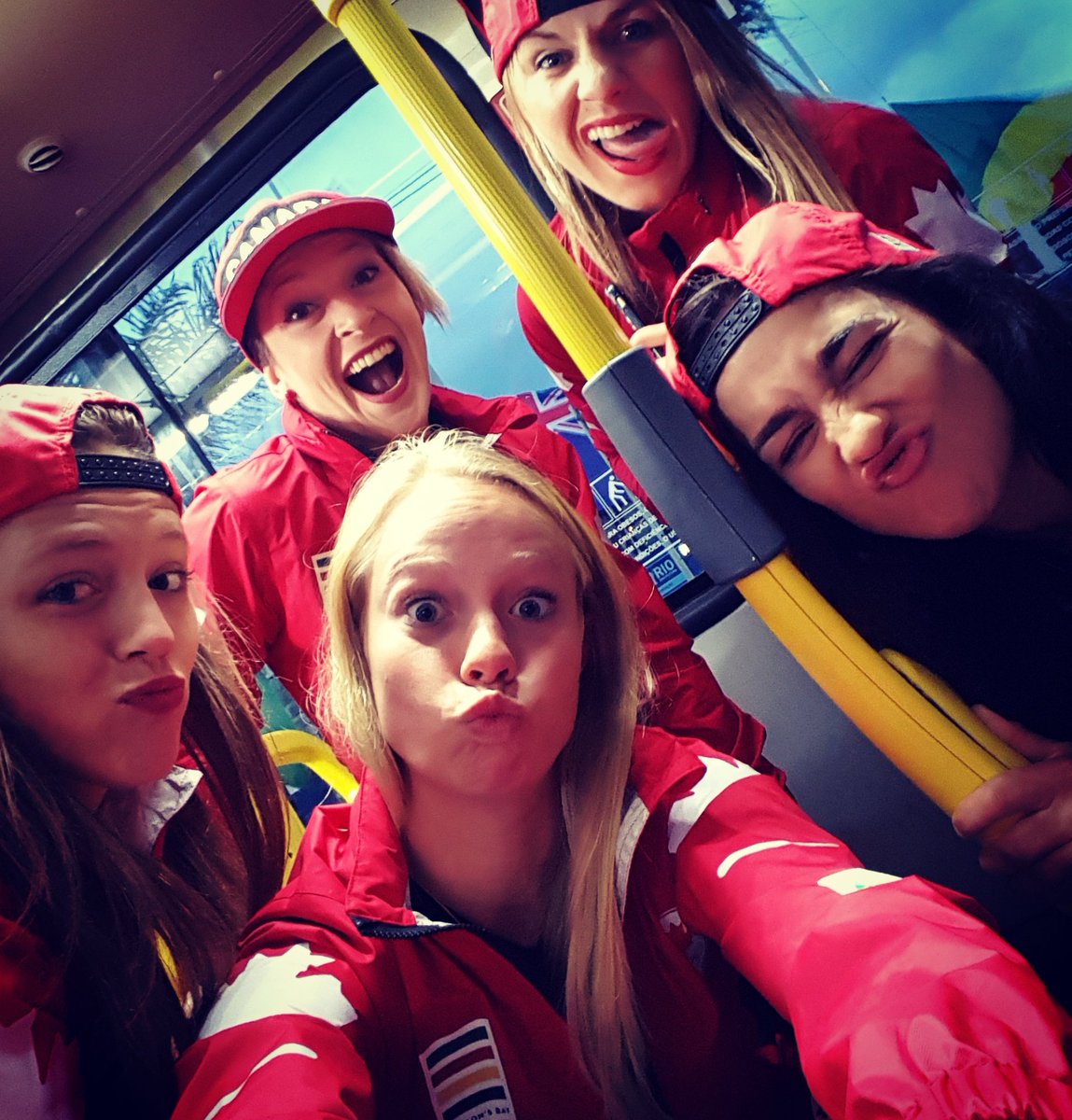Getting ready for the #ClosingCeremony !! <a href="/ericawiebe/">Erica Wiebe</a> <a href="/DoriYeats/">Dori Yeats</a> <a href="/JillianGallays/">Jillian Gallays</a> <a href="/jasmine_mian/">Jasmine Mian</a> #CAN #iceinourveins