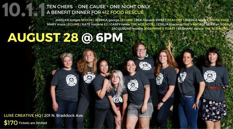 412FoodRescue's tweet photo. 1 more wk! #BestDinnerEVER an all-female chef line-up! can't miss! #GirlPower #Pittsburgh https://t.co/gAtsbx8YEL https://t.co/DL324yokbj