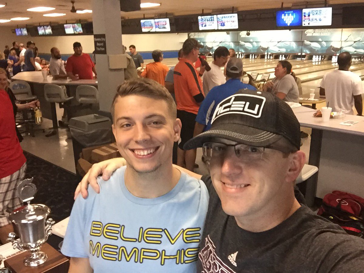 929espn's tweet photo. It's @JohnMartin929 &amp; @BradCarson supporting #BowlingForBalls (Testicular Cancer/Prostate) today @BillyHardwicks https://t.co/EgsGfx3Oid