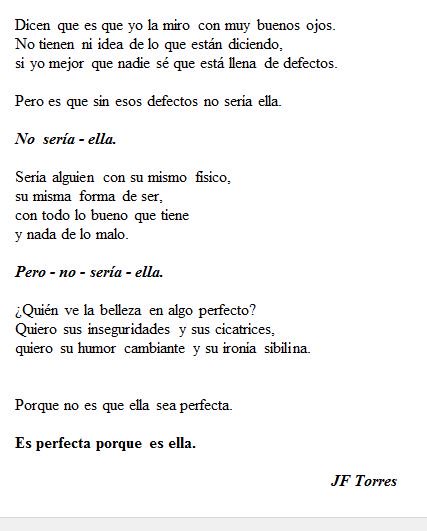 Jftorres20's tweet photo. Porque no es que ella sea perfecta.

Es perfecta porque es ella. https://t.co/pYOmwXisWL