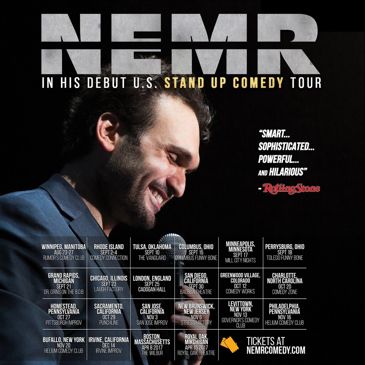 NEMRCOMEDY's tweet photo. Tomorrow the tour begins! I'm probably coming to a city you're in! https://t.co/JTz21GlEtP FOR TICKETS! https://t.co/ZGFOUeRWcT
