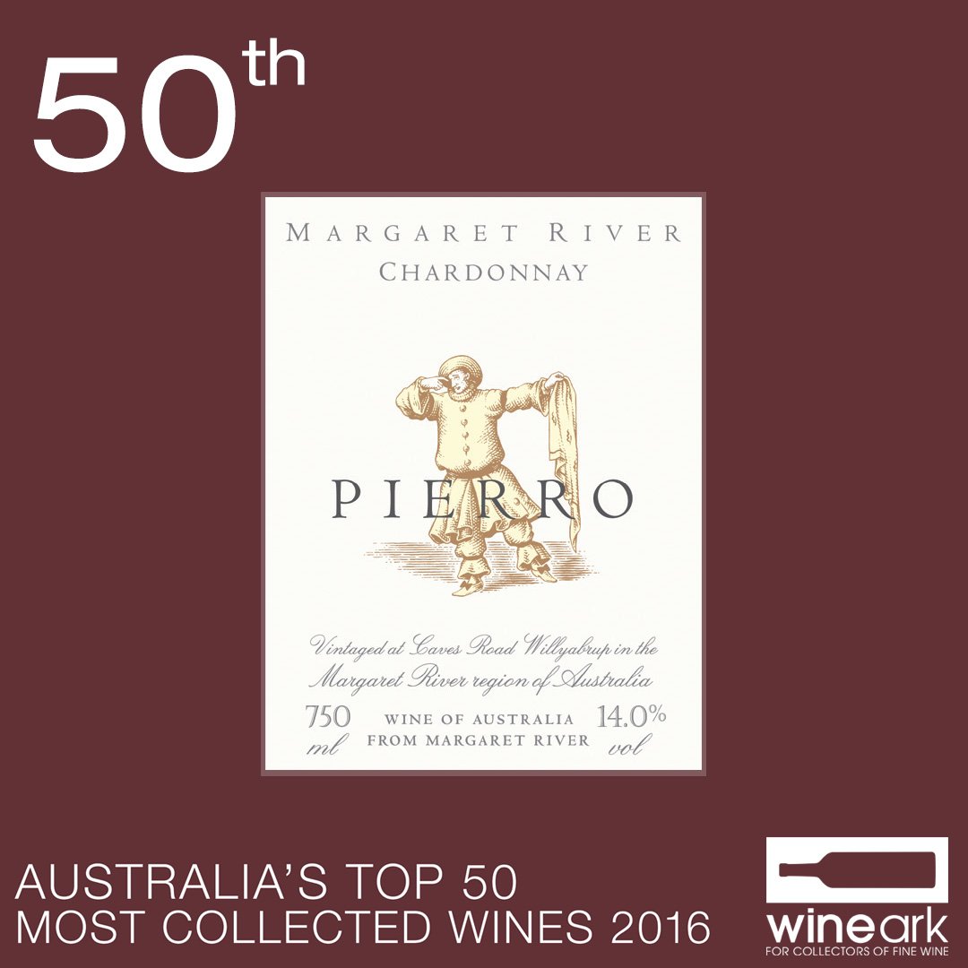 wineark's tweet photo. Wine #50; Pierro Chardonnay, Margaret River. Was #48, down 2 spots. #AMCW16 #wineark #MOSTCOLLECTED #pierro https://t.co/3PB4yku5Uq