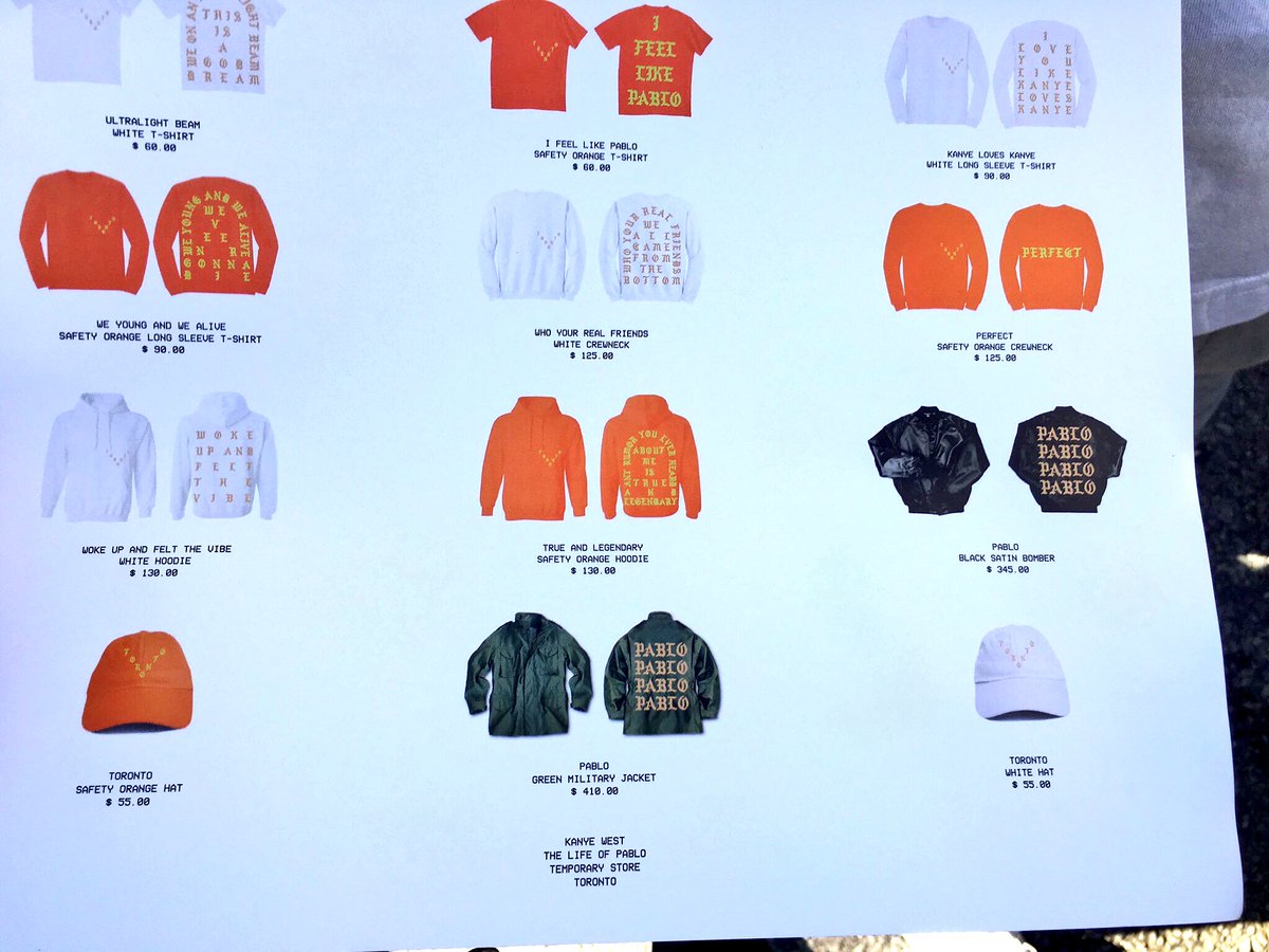 PeterKash's tweet photo. Pablo ain't cheap! #PabloStore @KanyeWest #Toronto https://t.co/4yDY8xDMyi