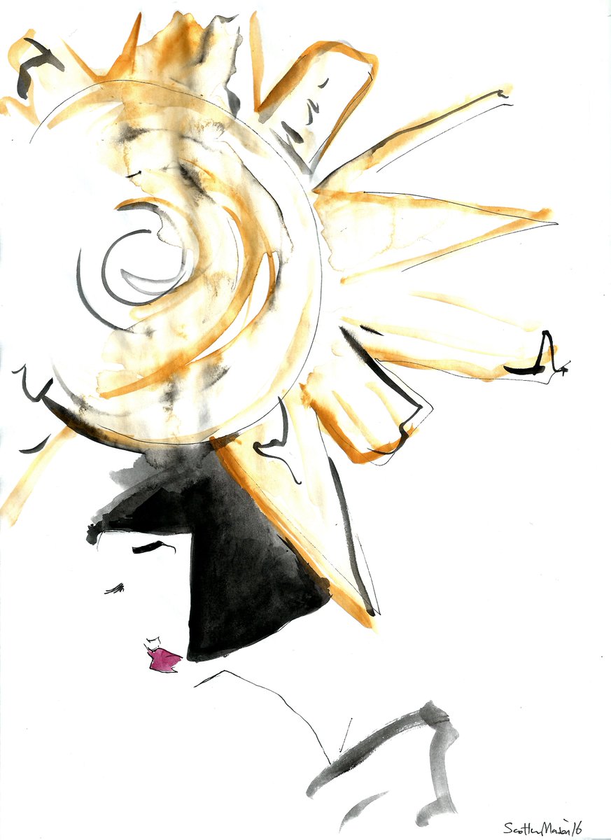 FashionScout's tweet photo. A splendid illustration by #ScottMason of one #AshleyIsham looks from AW16 collection. #LondonFashionWeek #LFW https://t.co/CduI8CPkLp