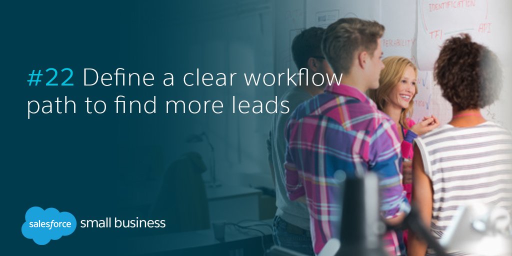 salesforceapac's tweet photo. TIP OF THE DAY! Create a clear workflow to find more leads:https://t.co/rIeULaMGkb #SmallBizFestVic #SMBtipoftheday https://t.co/aTHv7yVEGX