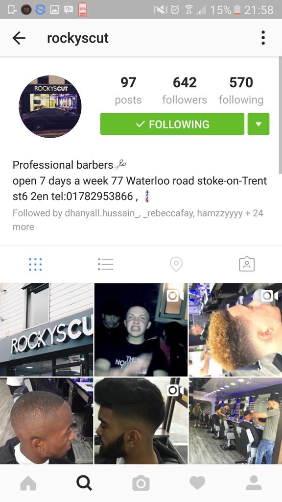 CrucialArtist's tweet photo. Shoutout to my barber @rockyscut1 for posting my video around! Best barbers around Stoke holla @ him 4 a fresh fade https://t.co/LV7OLEhljq