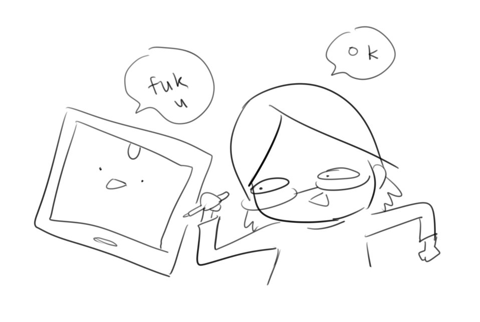 when u draw on ur tablet after not using it for a long time 