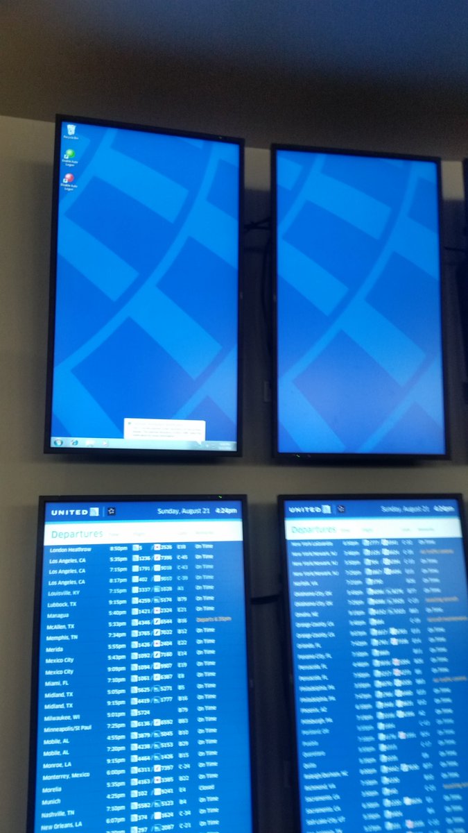 Elect_Blake's tweet image. Hey @united monitors in IAH by B84-B88 need some TLC.   BTW where's my Pilot foe UA 6268 to CRP?