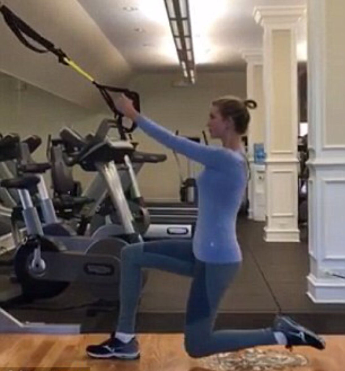 Ivanka working hard in the gym.