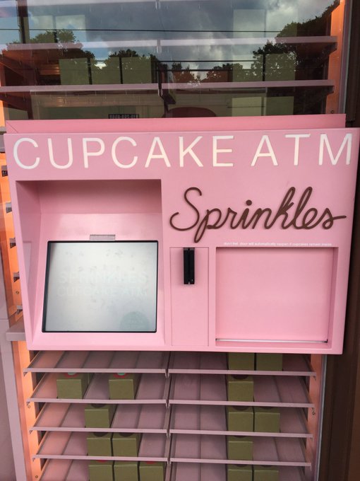 Went and picked up some cupcakes from Drew Barrymore's Sprinkles. They have a cupcake ATM lol https://t<a href="/tag/winning"class="tags"><span>#winning</span></a>