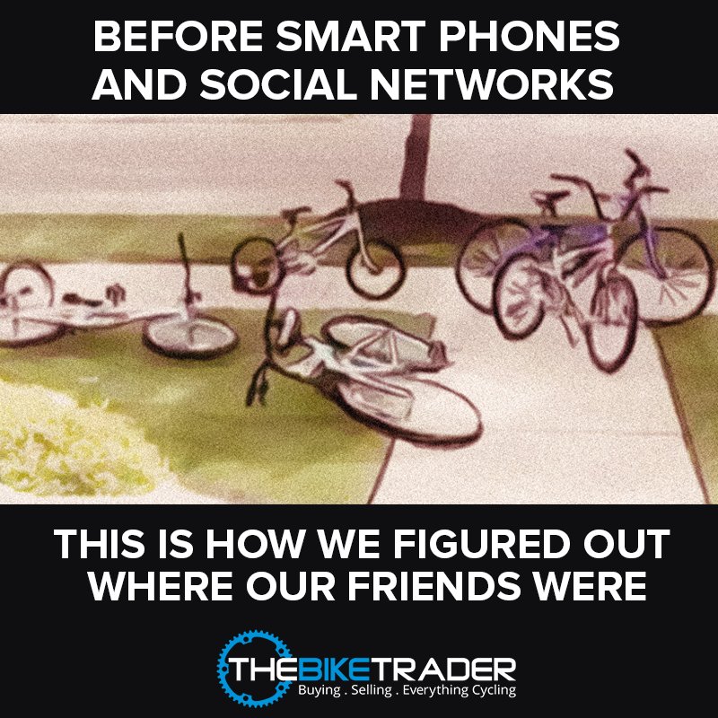 thebiketraderuk's tweet photo. Do you ever miss the good old days when #bikes were our only technology? https://t.co/Js6kGakZm9