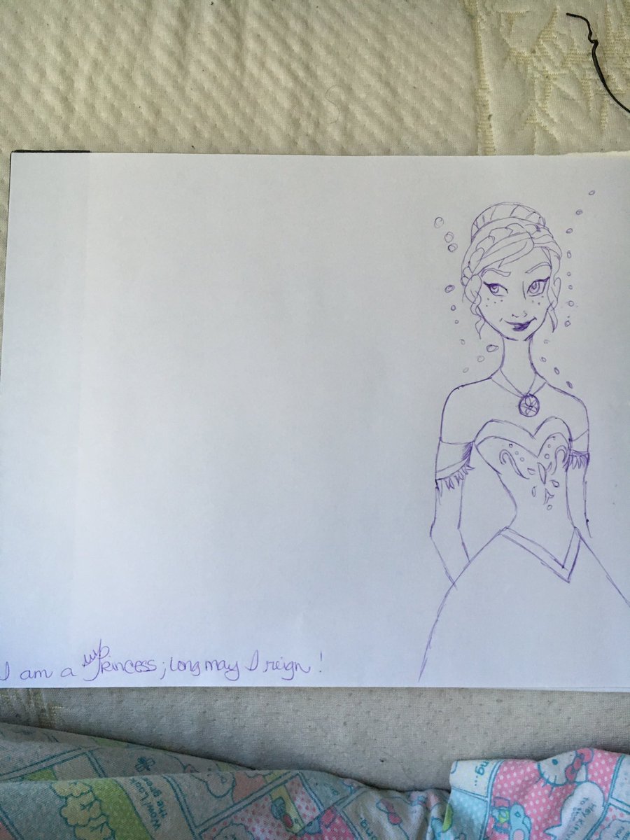 eliflamewarrior's tweet photo. I am a Princess. Long may I reign. #disneyprincess #princesscampaign #princessanna #doodleimade https://t.co/7CWynYVVlh