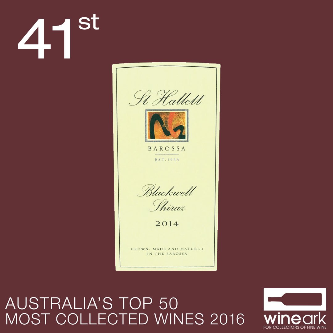 #41 St Hallett Blackwell Shiraz. NEW TO THE LIST Up a HUGE 45 biggest mover of the Top 50 <a href="/StHallettWines/">StHallettWines</a> #AMCW16