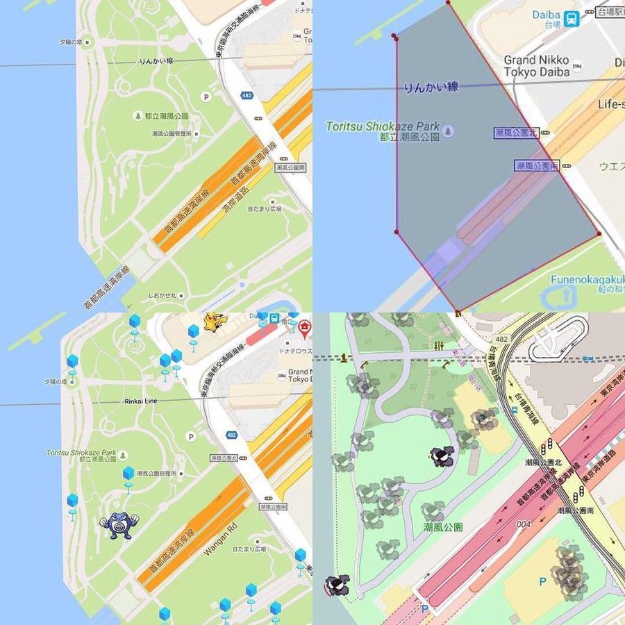 ポケモンgo 東京のゴースの巣 お台場の潮風公園を徹底調査した Sabc4段階評価 プチョヘンザ Put Your Hands Up