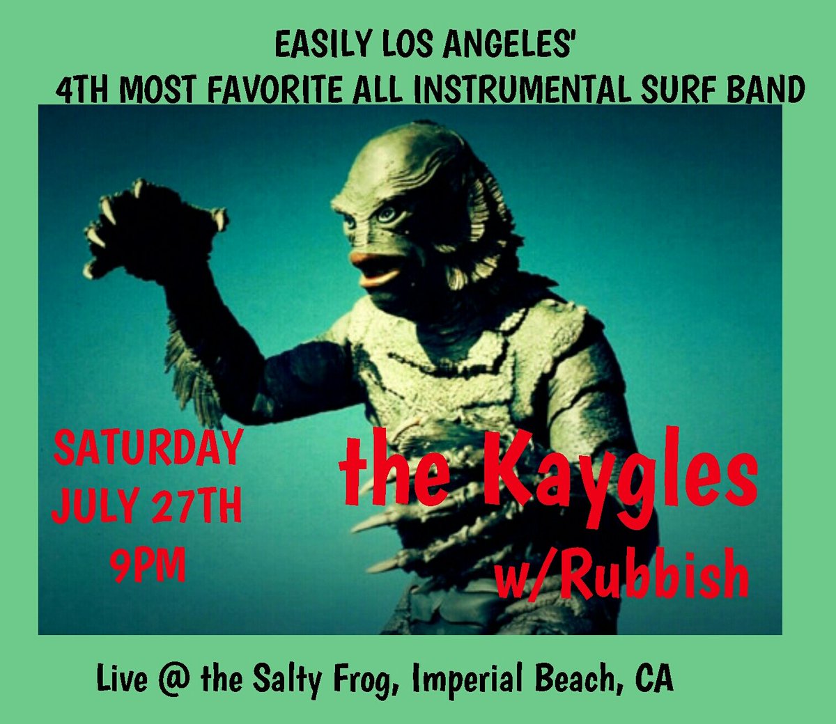 NEXT SATURDAY! WE'RE BRINGING ALL THAT REVERB JUCINESS TO <a href="/ThesaltyfrogIB/">The Salty Frog IB</a> ALONG WITH LOCAL BOSSES, RUBBISH!
BE THERE