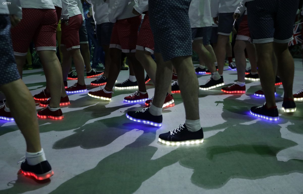 GMA's tweet photo. How about @TeamGB's #ClosingCeremony shoes!?

They light up!

#GBR #TeamGB #ClosingCeremony https://t.co/7k9v3Ped6U