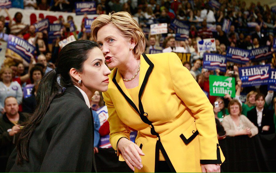 OleMurica's tweet photo. Huma Abedin is Hillarys top adviser-Worked for Radical Muslims 12+ years. What agenda do these 2 have? #HillarysHuma https://t.co/iWkcvkkD2J