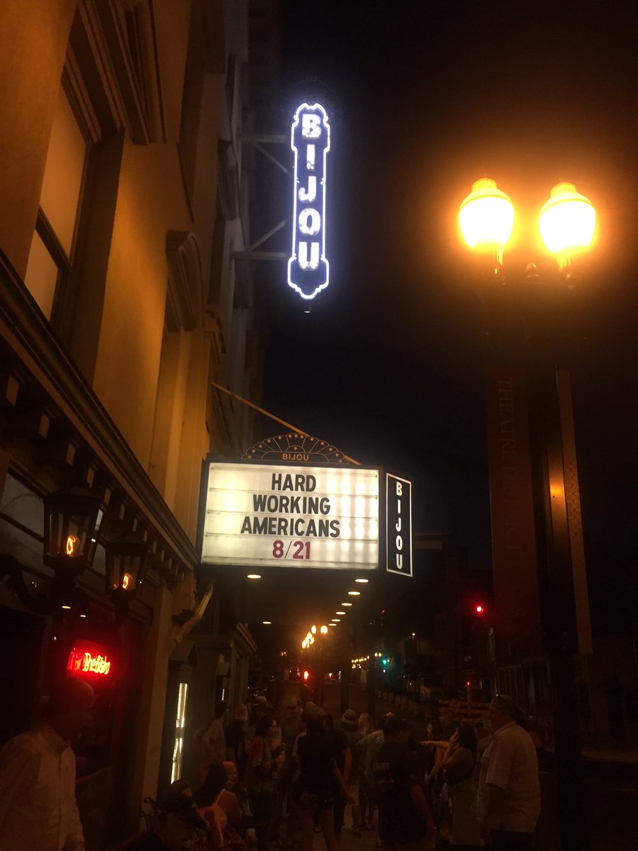 TeaTweet1's tweet photo. @HWAmericans @bijoutheatre with my @onecrazydog 🌀🎸🌀💃🏻🌀🇺🇸🌀 #CofCTour #Knoxville #TNDogs 🇺🇸✌😉 https://t.co/oF00CjzWAQ