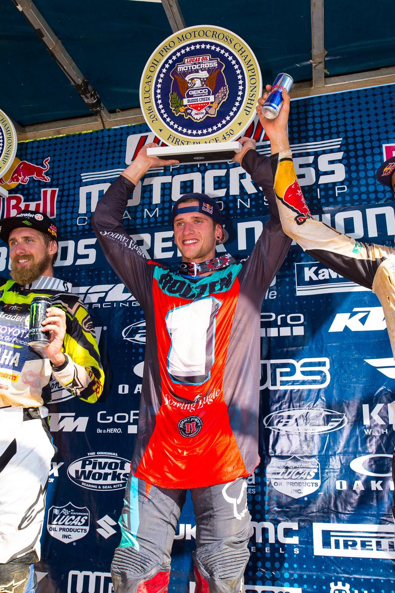 Congrats to @kenroczen94 on the 450 championship! #PoweredbyYoshimura