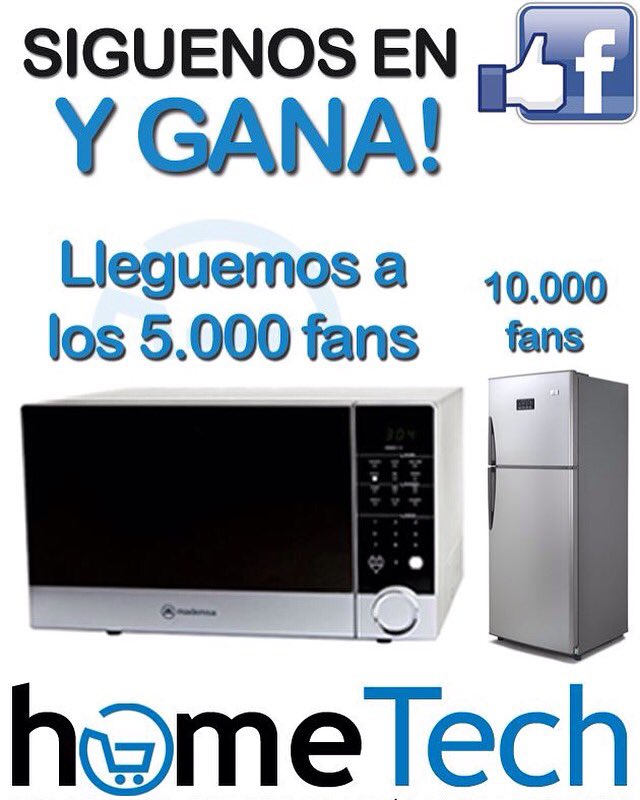 Hometechcl's tweet photo. En Hometech estamos regalando un microondas. Sigue nuestro fanpage en FACEBOOK y participa por el! #Hometech https://t.co/hcUOBXPW5X