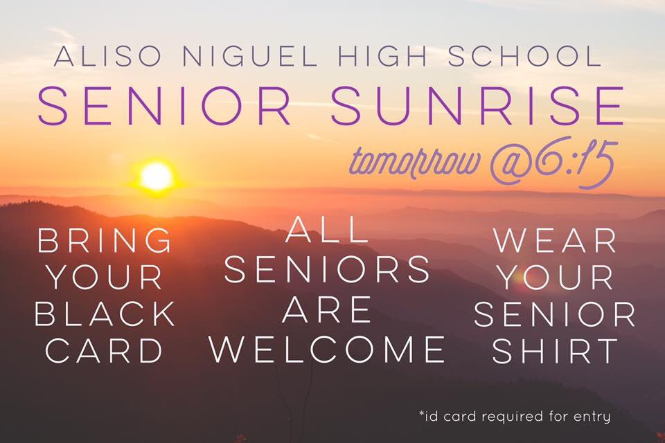 ANHS_Wolverines's tweet photo. Class of 2017 your first senior event is here! We hope to see you tomorrow @ 6:15! (ID Card required for entry) 🌅🤘🏼 https://t.co/WVvWDjBy27