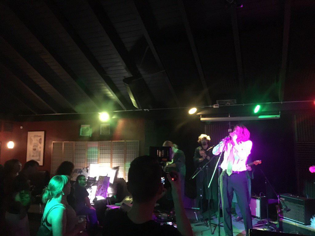 The Psychedelephants, ripping faces apart. Musical kisses of friendship to <a href="/larkspursmusic/">Larkspurs</a> <a href="/thewoodworkstem/">The Woodworks</a> #pillow!